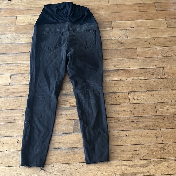 MADEWELL MATERNITY skinny jeans distressed look black rinse size 32 - Picture 5 of 6
